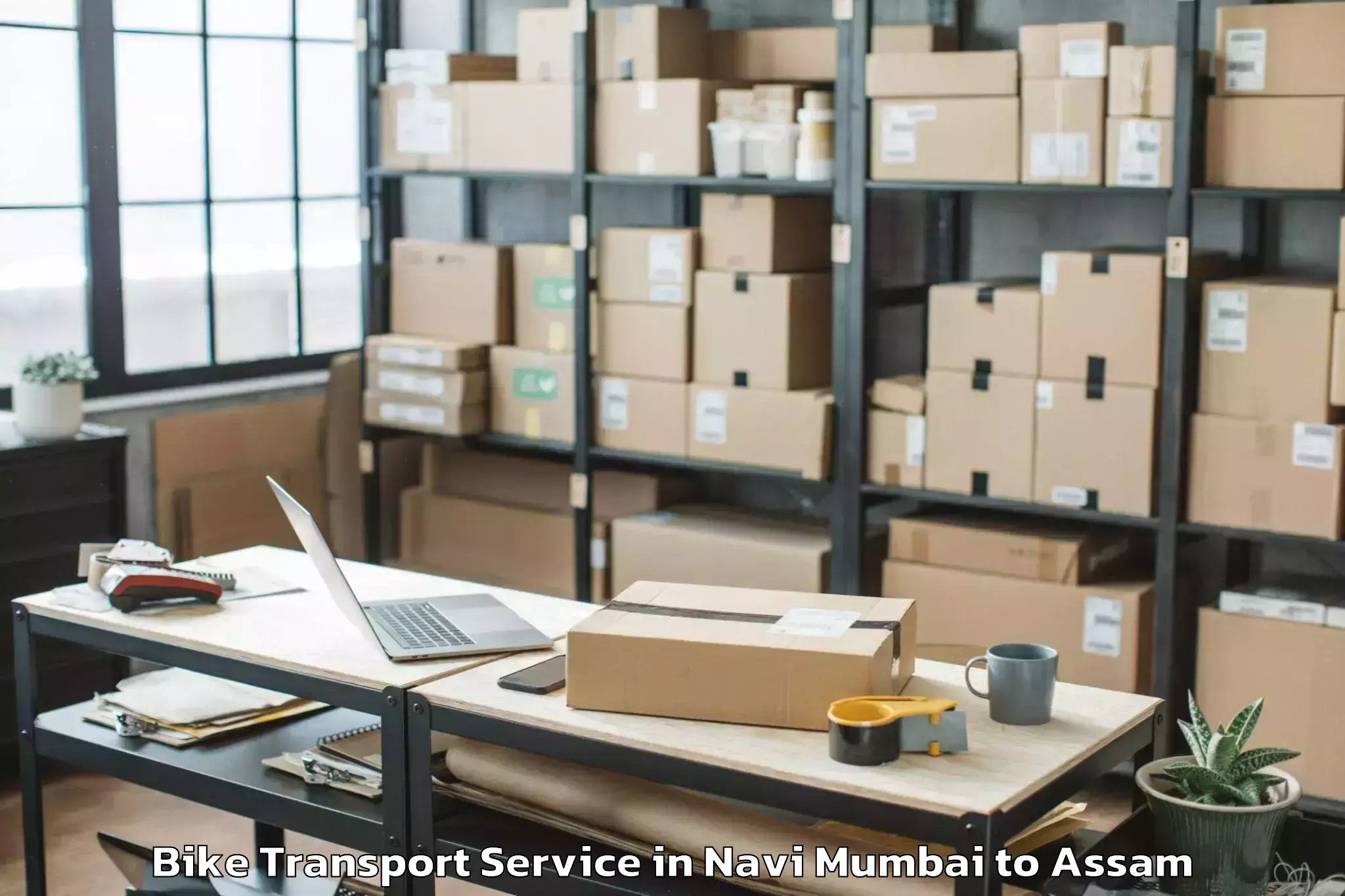 Leading Navi Mumbai to Hajo Bike Transport Provider